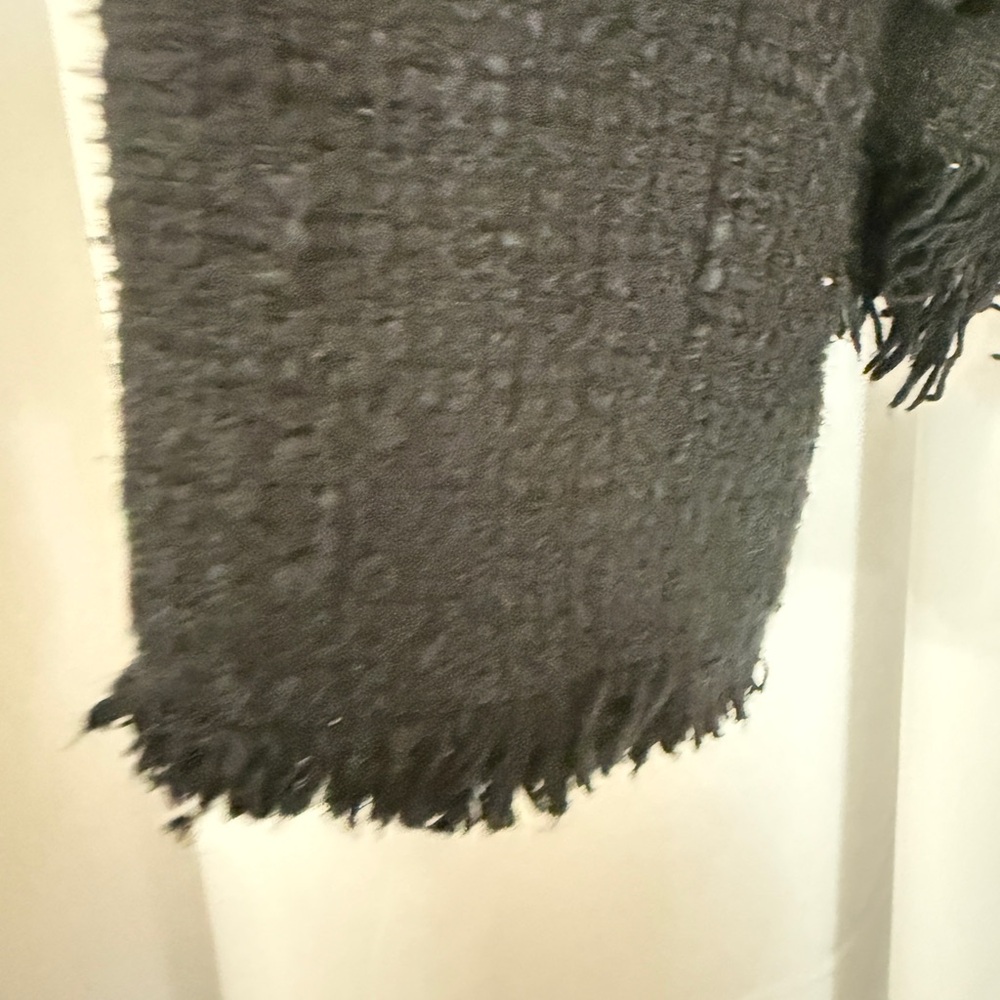 Serena Kay Paris Black Tweed Fringe Blazer | French Bouclé Jacket | Size 36/4-6 - Picture 5 of 11